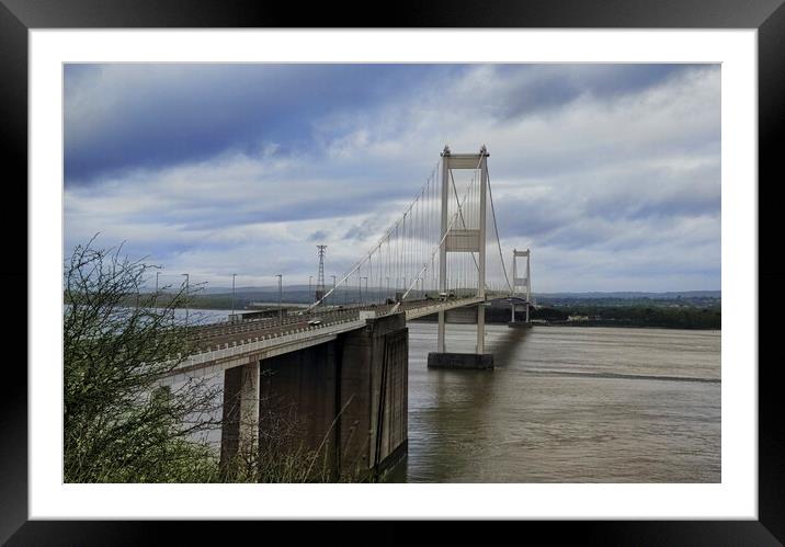 The Severn Bridge Framed Mounted Print by kathy white