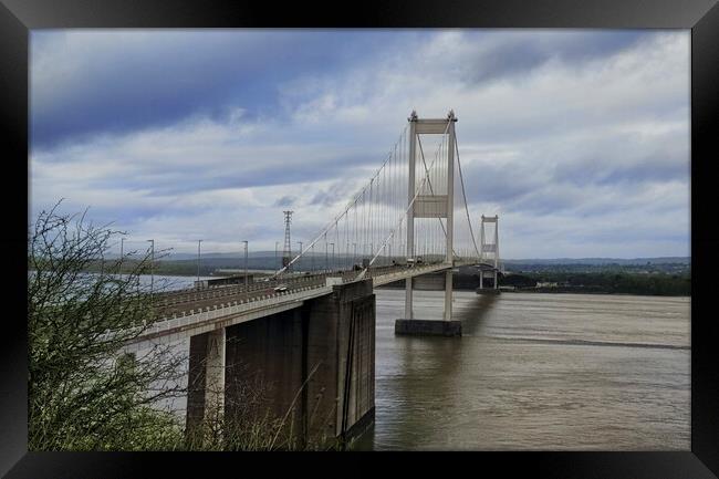 The Severn Bridge Framed Print by kathy white