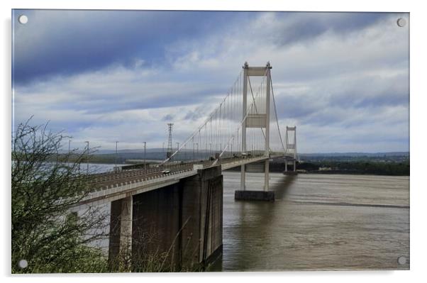 The Severn Bridge Acrylic by kathy white