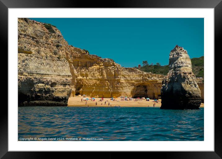 Carvalho Beach from the Sea Framed Mounted Print by Angelo DeVal