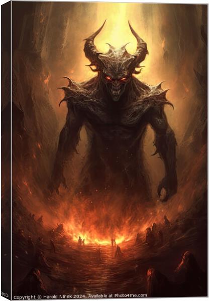 The Devil's Dominion Canvas Print by Harold Ninek