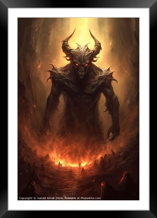The Devil's Dominion Framed Mounted Print by Harold Ninek