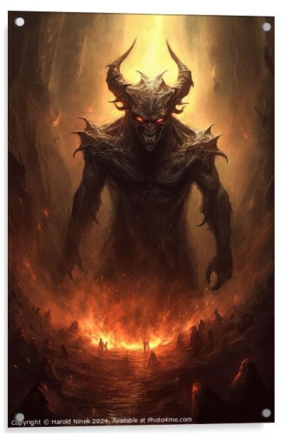 The Devil's Dominion Acrylic by Harold Ninek