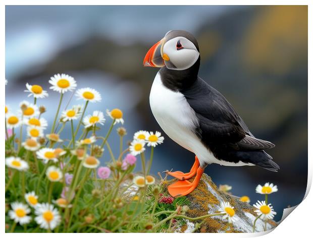 Atlantic Puffin Print by T2 