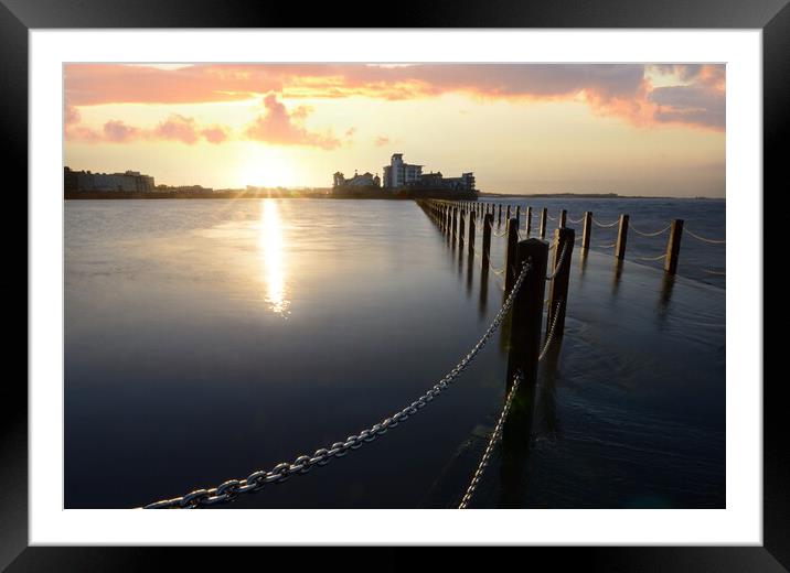 Knightstone Sunrise Framed Mounted Print by David Neighbour