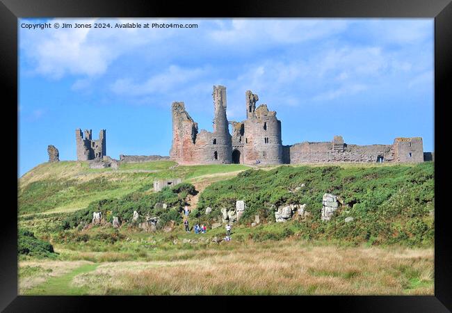 Ruins of Dunstanburgh Castle in Northumberland Framed Print by Jim Jones