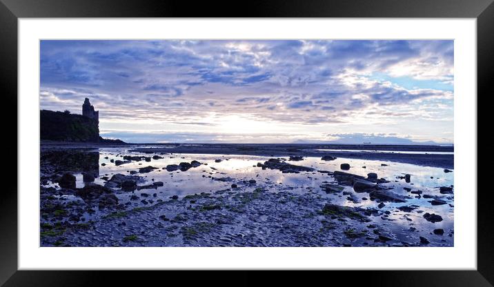Scottish coastal scene at Greenan, Ayr, Scotland Framed Mounted Print by Allan Durward Photography