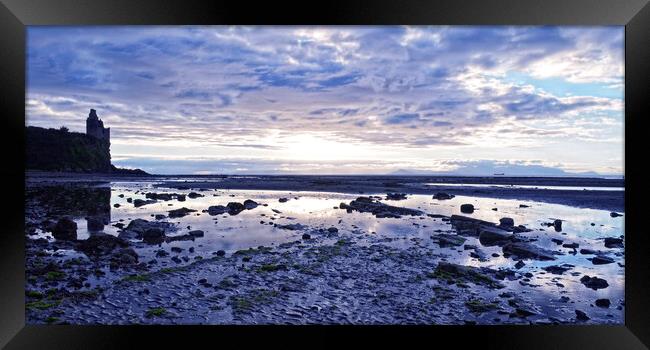 Scottish coastal scene at Greenan, Ayr, Scotland Framed Print by Allan Durward Photography