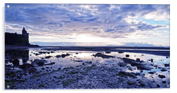 Scottish coastal scene at Greenan, Ayr, Scotland Acrylic by Allan Durward Photography