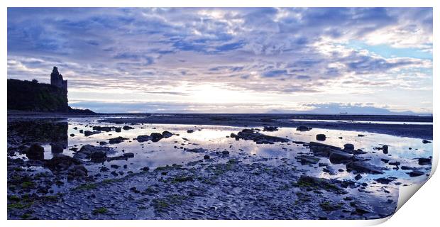 Scottish coastal scene at Greenan, Ayr, Scotland Print by Allan Durward Photography