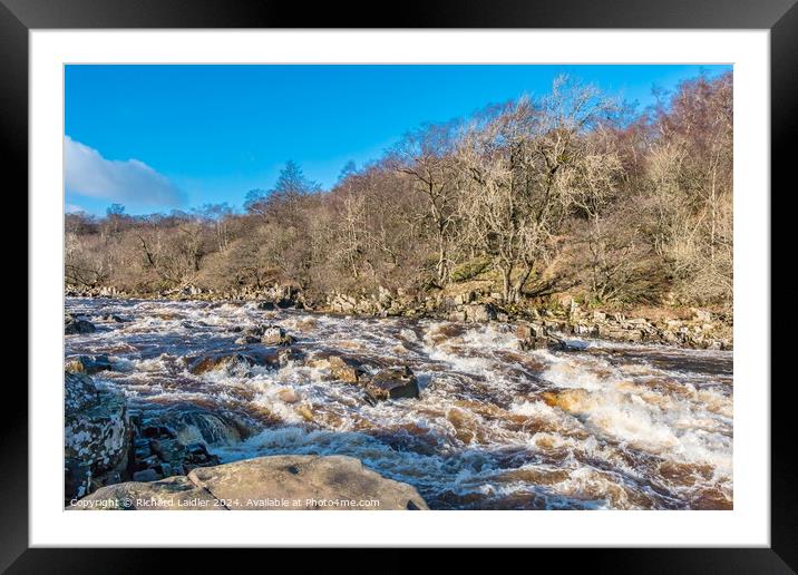 River Tees above High Force Framed Mounted Print by Richard Laidler