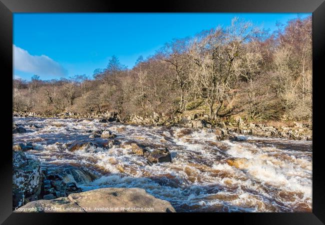 River Tees above High Force Framed Print by Richard Laidler