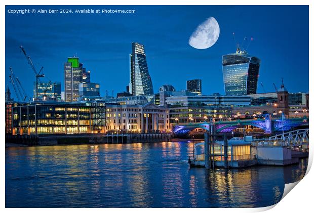 London City & Thames River Skyline  Print by Alan Barr