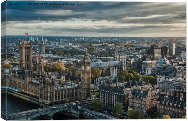 Skyline view of London Canvas Print by Alan Barr