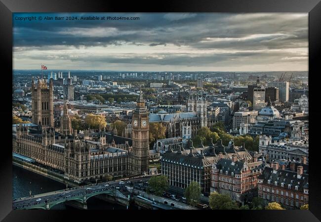 Skyline view of London Framed Print by Alan Barr