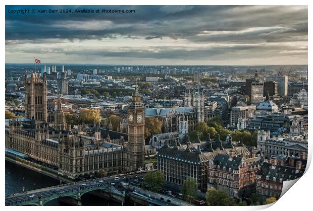 Skyline view of London Print by Alan Barr