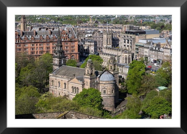 Churches of Edinburgh in Scotland Framed Mounted Print by Artur Bogacki