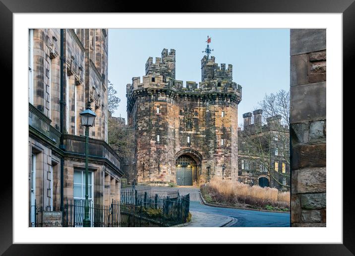 Lancaster Castle in the Winter Framed Mounted Print by Keith Douglas
