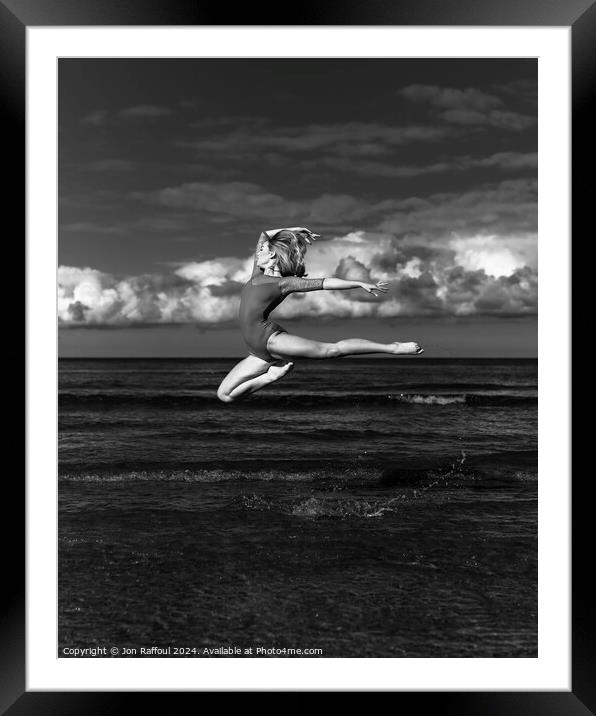 Embrace The Ocean Framed Mounted Print by Jon Raffoul