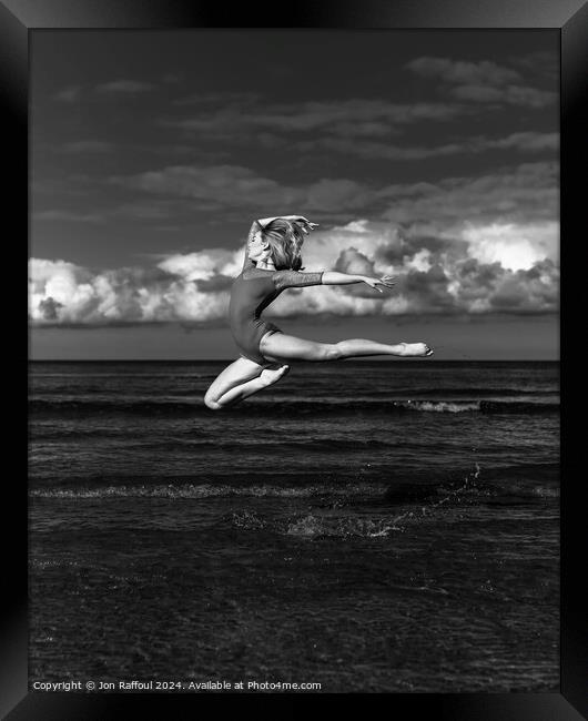 Embrace The Ocean Framed Print by Jon Raffoul