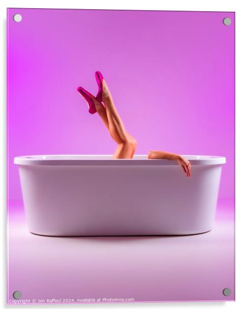 Ballet in the Bathtub Acrylic by Jon Raffoul