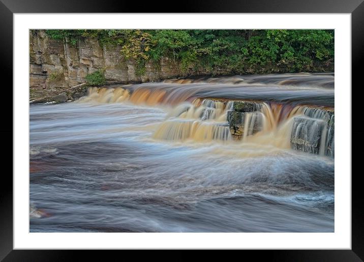 Waterfalls at Richmond North Yorkshire Framed Mounted Print by Martyn Arnold