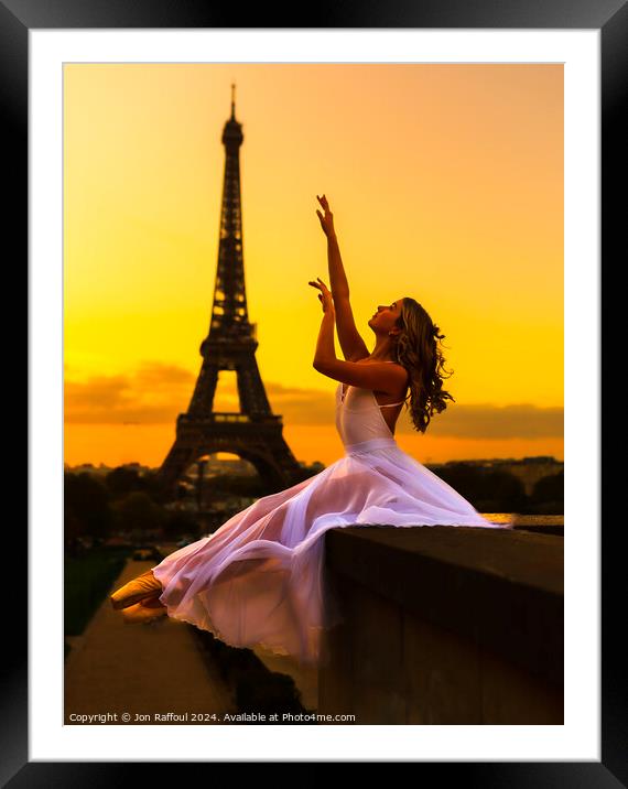 Parisian Sunrise Framed Mounted Print by Jon Raffoul