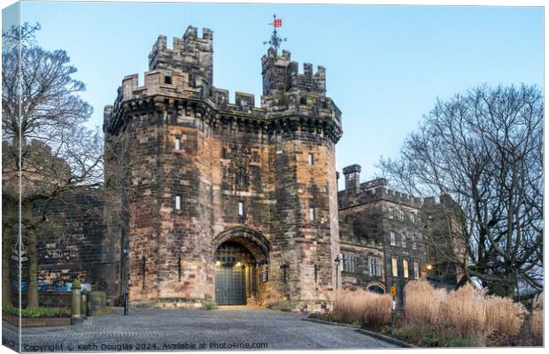 Approaching Lancaster Castle  Canvas Print by Keith Douglas