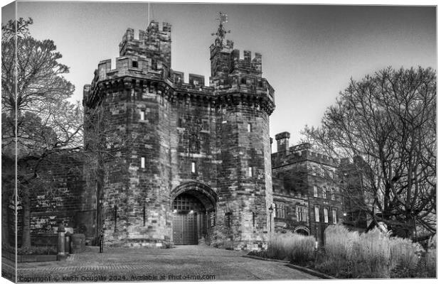 Approaching Lancaster Castle (Black and White) Canvas Print by Keith Douglas