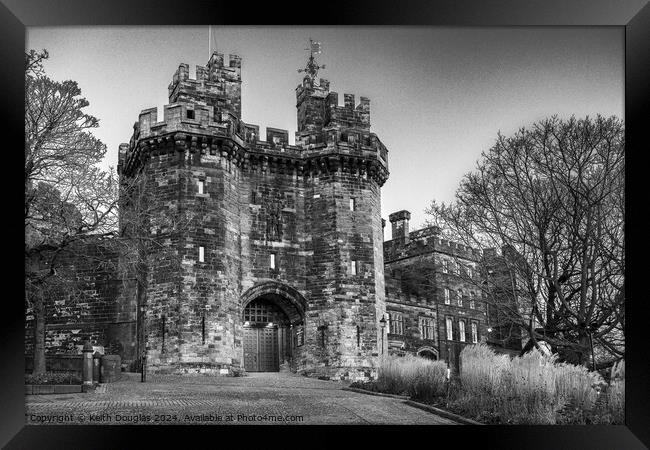 Approaching Lancaster Castle (Black and White) Framed Print by Keith Douglas