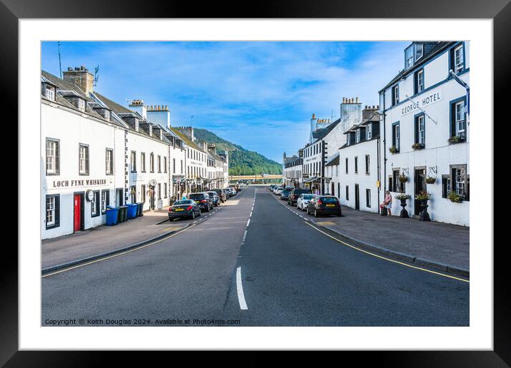 Main Street, Inveraray, Argyll, Scotland Framed Mounted Print by Keith Douglas