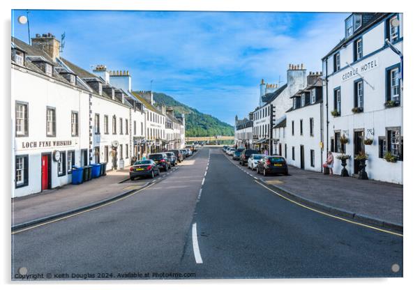 Main Street, Inveraray, Argyll, Scotland Acrylic by Keith Douglas