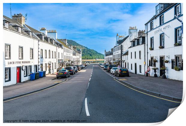Main Street, Inveraray, Argyll, Scotland Print by Keith Douglas