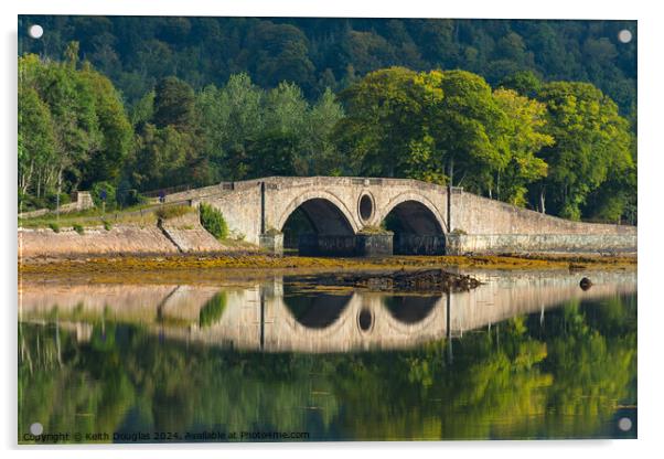 Bridge at Inveraray Acrylic by Keith Douglas