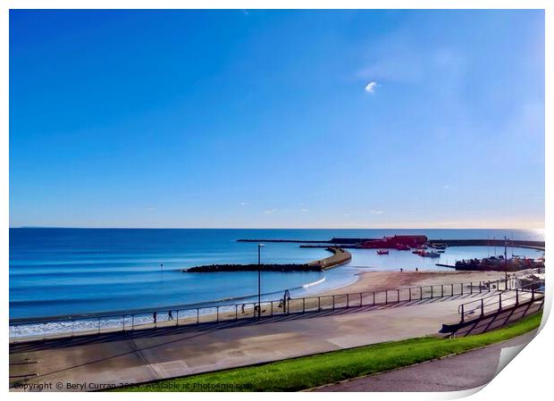 Lyme Regis Harbour  Print by Beryl Curran