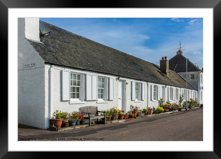 Fisher Row, Inveraray Framed Mounted Print by Keith Douglas