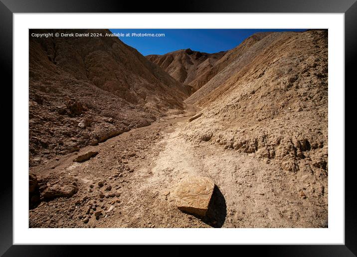 Golden Canyon, Death Valley Framed Mounted Print by Derek Daniel