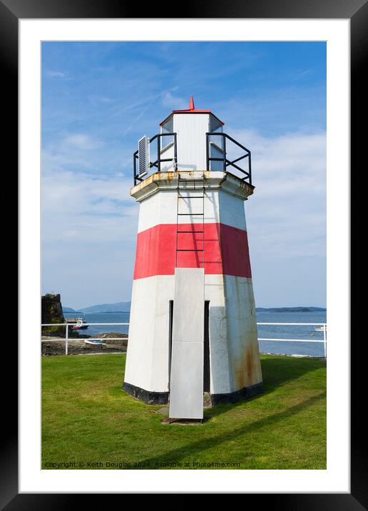 Crinan Lighthouse (portrait) Framed Mounted Print by Keith Douglas