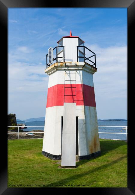 Crinan Lighthouse (portrait) Framed Print by Keith Douglas