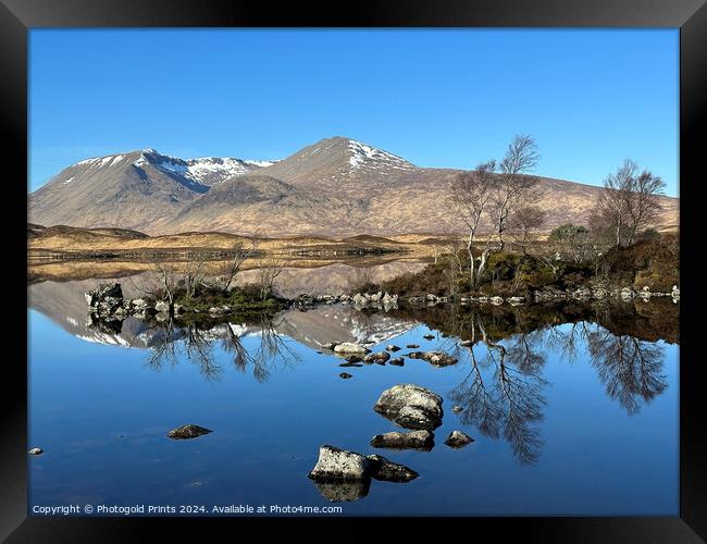 Black Mount and Loch Nah Achlaise , the Highlands of Scotland Framed Print by Photogold Prints