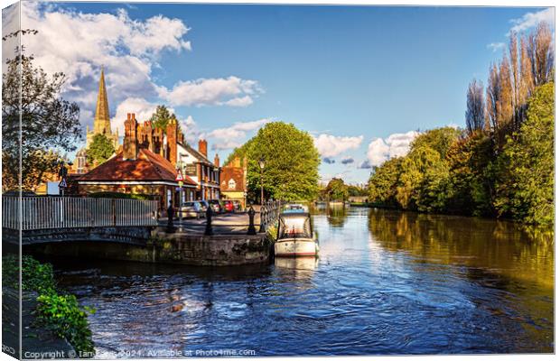 St Helens Wharf in Abingdon Canvas Print by Ian Lewis