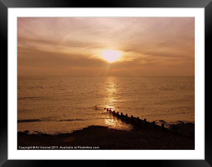 Sunset at Selsey Framed Mounted Print by Ali Kernick