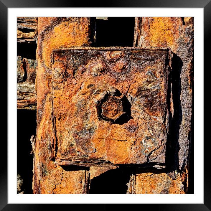 Rusty Bolt, New Quay, Wales Framed Mounted Print by Kevin Howchin