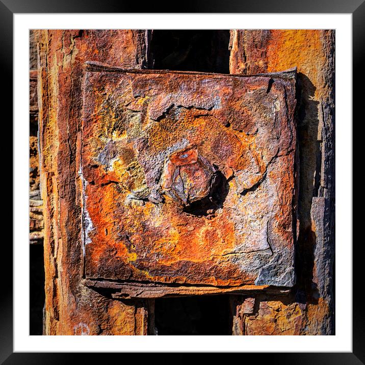 Rusty Bolt, New Quay, Wales Framed Mounted Print by Kevin Howchin
