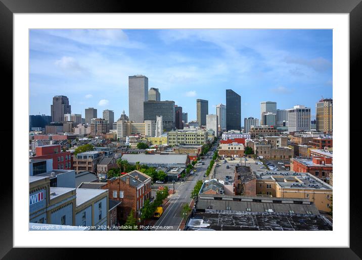 Cityscape of Downtown New Orleans Framed Mounted Print by William Morgan