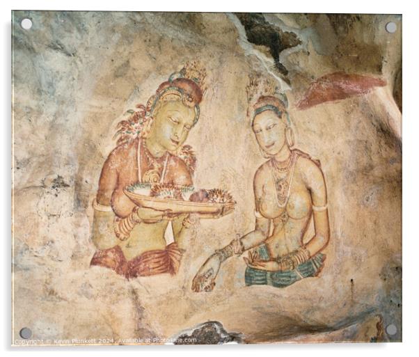 Ancient Cave Painting in Sigiriya. Sri Lanka  Acrylic by Kevin Plunkett