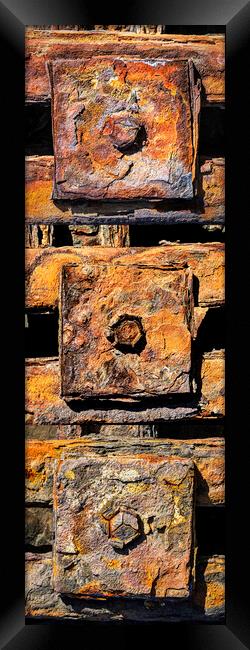 Rusty bolts, New Quay, Wales Framed Print by Kevin Howchin