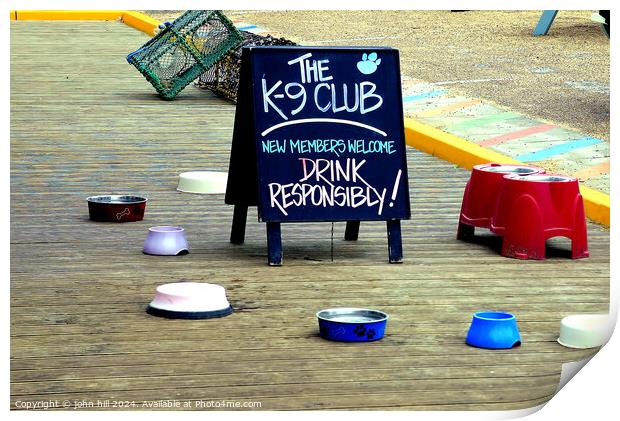 The K-9 club. Print by john hill