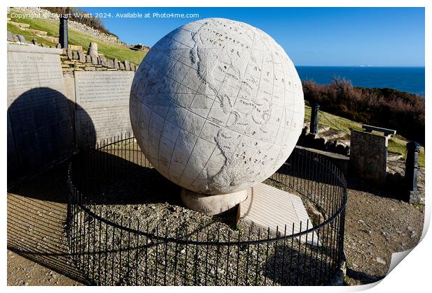 Swanage Great Globe Print by Stuart Wyatt