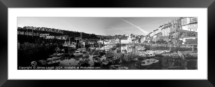 Mevagissey Panorama Framed Mounted Print by James Lavott